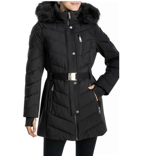 kunstfell jacke michael kors|michael kors winter jacket women.